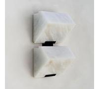 JISHUBO Applique murale de style minimaliste français, lampe murale en albâtre naturel, applique murale LED en métal noir chaud câblée, luminaires muraux pour restaurant, salon, chambre à coucher