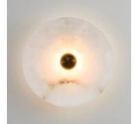 JISHUBO Applique murale en albâtre de 25 cm (9,8 pouces), lampe murale câblée à source lumineuse LED, applique murale de style industriel nordique, luminaires muraux pour restaurant, salon et chambre