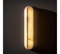 JISHUBO Applique murale LED en albâtre, lampe murale de style industriel moderne, applique murale minimaliste en marbre, luminaires muraux pour restaurant, salon, couloir