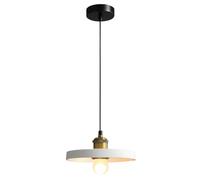 JISHUBO Lampe à suspension créative en métal en forme de soucoupe volante, lampe suspendue de style industriel américain, lustre à tête unique de base E27, luminaires décoratifs pour restaurant, barbi