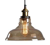 JISHUBO Lampe à Suspension en Verre de Style Industriel créatif, luminaires de Plafond encastrés, Lustre de personnalité américaine, décoration de Salle d'étude de Balcon de café