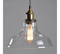 JISHUBO Lampe à Suspension en Verre de Style Industriel créatif, luminaires de Plafond encastrés, Lustre de personnalité américaine, décoration de Salle d'étude de Balcon de café