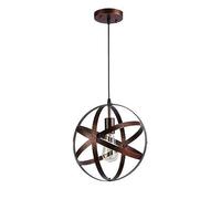 JISHUBO Lampe à Suspension Ronde créative en Fer forgé, Lustre à tête Unique à vis E27, luminaires de Plafond, Lampe Suspendue de décoration de Bar de Salle à Manger de Salon