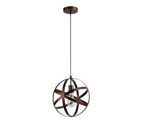 JISHUBO Lampe à Suspension Ronde créative en Fer forgé, Lustre à tête Unique à vis E27, luminaires de Plafond, Lampe Suspendue de décoration de Bar de Salle à Manger de Salon