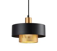 JISHUBO Luminaires de plafond à base E27, lustre de style industriel nordique, abat-jour de lampe à suspension en métal de personnalité créative, lampe suspendue de décoration de restaurant de salon d