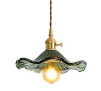 JISHUBO Lustre de personnalité Nordique, Lampe à Suspension en Verre en Forme de Fleur de Style rétro créatif, luminaires de Plafond encastrés, décoration de Restaurant de Balcon de Salon de thé