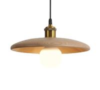 JISHUBO Lustre de style rétro japonais, lampe suspendue en bois d'hévéa de personnalité créative, luminaires de plafond à vis E27, lampe suspendue de décoration de salon de thé de salle à manger de ch