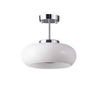 JISHUBO Lustre en Verre en métal de Style Minimaliste Moderne, Lampe Suspendue au Plafond encastrée, Suspension à vis E27, Abat-Jour en Verre, Lampes décoratives pour Bar de Restaurant.