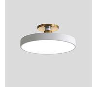 JISHUBO Plafonnier LED Encastré, Plafonnier Semi-Encastré, Plafonnier Blanc 6000K, Abat-Jour Acrylique Lampe Plate, Luminaires à Économie D'énergie pour Chambre Et Bureau