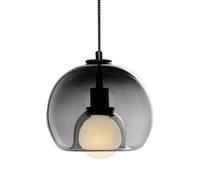 JISHUBO Suspension de Style Nordique Moderne, Source de lumière E27, Lustre à Une tête, Abat-Jour créatif en Verre Rond, luminaires décoratifs pour hôtel de Cuisine de Bar