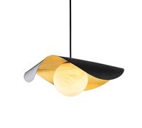 JISHUBO Suspension en métal de Style Industriel rétro, Lustre à Source Lumineuse G9, Abat-Jour créatif en Verre sphérique, luminaires décoratifs pour Salon, Bureau, Salle d'exposition