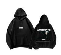 Jiso Album AMORTAGE Hoodie Bli-NK 2025 Support Merch Sweat-Shirt Coton Shirts(B1 Black,S)