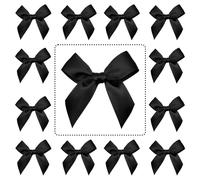 Jisrcha 60 Noeuds Cadeau, Petits Noeuds pour Bricolage, Noeuds Décoratifs Faits À la Main pour Les Emballages Cadeaux, L'artisanat, Les Gâteaux, la Décoration des Sacs À Goûter, Cadeau Noel (Noir)