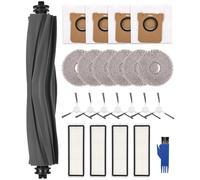 Jissta Kit d'accessoires pour Xiaomi X20+/Dreame L10s Ultra/ L10 Ultra Aspirateur, Pièces de Rechange pour Dreame,1 Brosse Principale,7 Brosses Latérales,4 Filtres HEPA,6 Chiffon,4 Sacs à Poussière