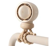 JISULIFE Grand ventilateur de poussette, sans pales pour berceau de bébé, portable rechargeable pour bureau, refroidissement de siège de voiture avec purification d'air et technologie Turbo d'air,