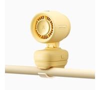 JISULIFE Mini ventilateur de poussette pour bébé, portable, alimenté par batterie, petit ventilateur avec veilleuse, 5 vitesses, affichage LED, trépied détachable, sûr pour lit bébé, tapis de course