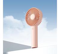 JISULIFE Mini ventilateur portable portable 4500 mAh Fonctionne avec batterie puissante, petit ventilateur personnel avec 3 vitesses, rechargeable par USB pour l'extérieur, bureau, voyage- Rose