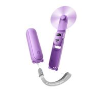 JISULIFE Portable 3 en 1 Ventilateur, Batterie Externe, Lampe Torche, Violet