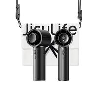 JISULIFE - Ventilateur à main Pro1 Mini - Utilité raffinée : cuir synthétique Elite, puissance de refroidissement de 30 heures, capsule d'arôme, précision à 100 vitesses, ventilateur portable pour