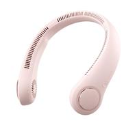 JISULIFE Ventilateur de Cou Portable, Ventilateur Mains Libres Sans Pale, Ventilateur Personnel Portable Fonctionnant Avec Une Batterie de 4000 mAh, Ventilateur USB, 3 Vitesses - Rose