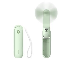 JISULIFE Ventilateur de Poche, Mini Ventilateur à Main Portable, à Piles Rechargeables par USB [14-21 heures], Ventilateur Personnel Pliable et Silencieux Avec Batterie Externe, Lampe de Poche-Vert