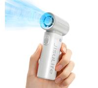 JISULIFE Ventilateur portable Life9, Turbo Power High Speed Air [12 h max temps de refroidissement], vent à 5 vitesses, rechargeable de 3600 mAh, design de poche, ventilateur personnel pour voyage