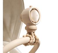 Jisulife-Ventilateur Portable Pour Poussette De Bébé,Module Turbo Supporter Fiant L'air,Vent Naturel,Lumière Led,5000mah,Silicone De Qualité Alimentaire,Ventilateur Cpull - Marron 5000mah
