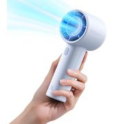 JISULIFE Ventilateur portable rechargeable 4000 mAh, jusqu'à 22 heures de refroidissement, vent fort à 5 vitesses, ventilateur personnel USB pour voyage, camping, plage, maquillage (bleu)
