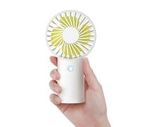 JISULIFE Ventilateur Portatif, 4000mAh Mini Ventilateur à main, petit ventilateur rechargeable USB [temps de travail 5-20H] ventilateur personnel à piles avec 3 vitesses pour extérieure/bureau-blanc