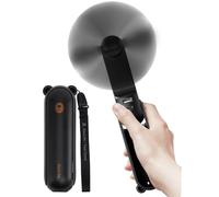 JISULIFE Ventilateur portatif avec batterie de secours 4500 mAh, autonomie maximale de 37 heures, ventilateur de poche portable à piles ou ventilateur personnel pliable alimenté par USB-Noir