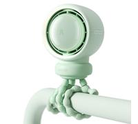 JISULIFE Ventilateur pour poussette de bébé portable, petit ventilateur à batterie avec 5 vitesses, technologie de purification et d'amélioration de l'air, sans pales, adapté pour les aliments - Vert