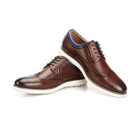 JITAI Chaussures Oxford pour Hommes Chaussures décontractées Chaussures à Lacets pour Hommes, marron-19, 45 EU (12 UK)
