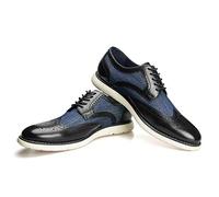 JITAI Hommes Chaussures Oxford Chaussures Casual Chaussures À Lacets Légères pour Hommes Mode, bleu-10, 42 EU (9 UK)