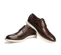 JITAI Hommes Chaussures Oxford Chaussures Casual Chaussures À Lacets Légères pour Hommes Mode, marron-07, 43 EU (10 UK)