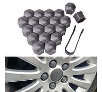 JITEM Capuchons D'écrou de Roue Voiture pour Volvo V40 V60 C30 XC70 V70, Couvre-écrous Couvre-verrous Hexagonal Antipoussière Protection de Ecrou Outils Démontage Auto Accessoires,B/Grey-21mm