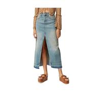 JITEM Jupe Longue en Jean Fendue sur Les Cuisses, Taille Haute, Mode Y2k, rétro, Streetwear, Slim, Fente Avant, Longue avec Poches