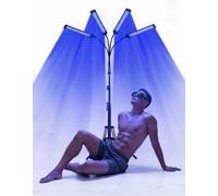 JITESY Lampe de bronzage, 432 LED, double longueur d'onde 460 NM et 490 NM, pour le visage et le corps, 60 W, 5 niveaux de luminosité, 2 modes, support réglable en hauteur