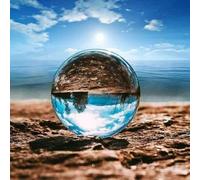 JITIFAZH K9 Boule de Cristal Décorative Photographie Boule Cristal Transparent Photographie Objectif Boule de Verre Appareil Apaisant Méditation Sans Support (100mm / 3.94")