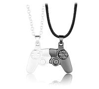JITNGA Colliers De Contrôleur De Jeu En Couple, Colliers De Console De Jeu, Pendentifs Magnétiques, Bijoux Assortis Pour Hommes Et Femmes