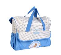 Jitong Décontractée Sac à Main Tote Para Maman Brodé Grande Capacité Sacs à Langer Bébé Sac Bandoulière (Bleu, 38 * 18 * 30cm)