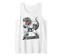 Jitsusaurus Funny Dinosaur Brazilian Jiu Jitsu T-Rex White Débardeur