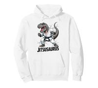 Jitsusaurus Funny Dinosaur Brazilian Jiu Jitsu T-Rex White Sweat à Capuche
