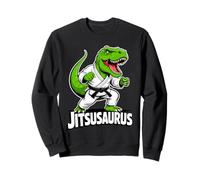 Jitsusaurus Funny Dinosaur Green T-Rex Brazilian Jiu Jitsu Sweatshirt