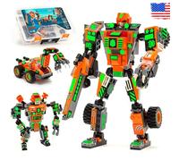 JITTERYGIT Robot Jouet | 3 en 1 Set créatif et divertissant | Jeux de Construction pour garçons de 6 à 12 Ans | Meilleur Cadeau Jouet pour Enfants | Kit d'affiches Gratuit Inclus