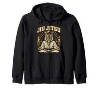Jiu Jitsu Fighter Tiger Brésilien Arts Martiaux BJJ Sweat à Capuche