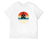 Jiu Jitsu Murder Yoga Vintage Sunset Funny Brazilian Martial Arts Men's T Shirt White XXL