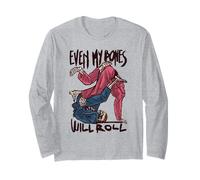 Jiu Jitsu Skeleton Even My Bones Will Roll Manche Longue