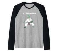 Jiu Jitsu T-Rex Ceinture Noir Drôle Jujitsu Fighter Manche Raglan
