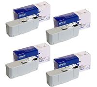 Jiubei Lot de 4 Cartouches d'encre Original SJIC33P(K) Noir pour imprimante TM-J7200, TM-J7700