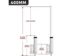Jiubiaz 1500N Moteur linéaire Variateur électrique Moteur d'actionneur linéaire Mât de levage Moteur d'entraînement linéaire 12V 400mm